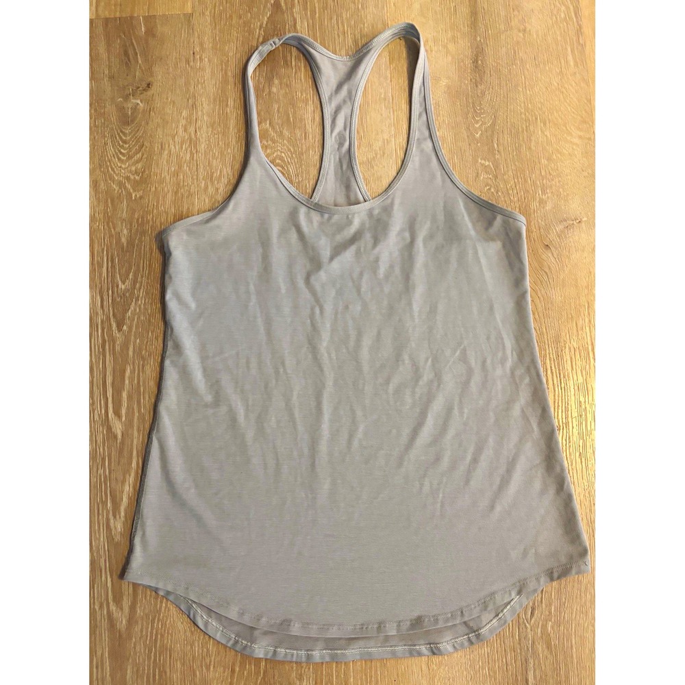 Lululemon Women's Love Tank Top Racerback Scoop Neck Curved Hem Gray Size 4/6